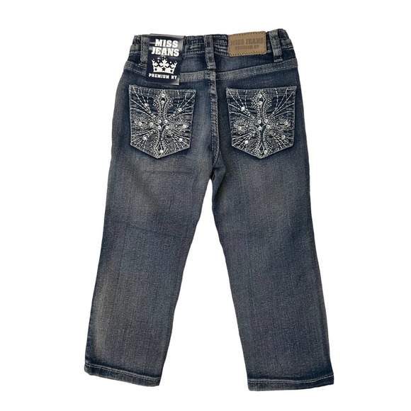 NWT Miss Jeans Girls Rhinestone Pockets Ankle Jeans 2T - Picture 5 of 5